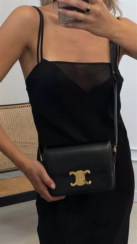 celine triomphe bag size comparison|celine triomphe shoulder bag review.